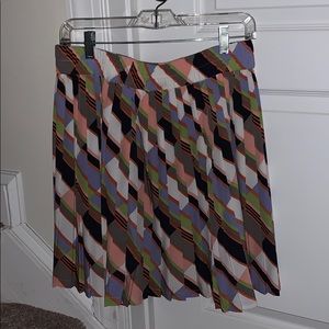 Banana Republic Factory Pleated Multicolor Skirt
